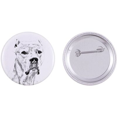 Dog argentyński, Dogo Argentino - przypinka z twoim psem, dodaj własne foto, marka Art-Dog Dog argentyński, Dogo Argentino - przypinka z twoim psem, dodaj własne foto, marka Art-Dog