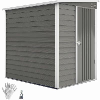 Domek ogrodowy Outsunny z metalu, 2,3 m², 142 x 184 x 181 cm, z fundamentem, dachem dwuspadowym, zamykanym oknem, drzwiami, rękawicami, odporny na w.. Domek ogrodowy Outsunny z metalu, 2,3 m², 142 x 184 x 181 cm, z fundamentem, dachem dwuspadowym, zamykanym oknem, drzwiami, rękawicami, odporny na w..