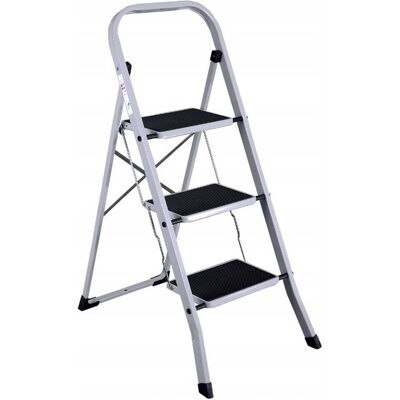 ABC Drabina 3-Stopniowa Składana Stalowa 70cm ABC Drabina 3-Stopniowa Składana Stalowa 70cm