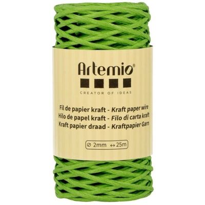 Artemio Drut z zielonego papieru kraft 2mm x 25 m Artemio Drut z zielonego papieru kraft 2mm x 25 m