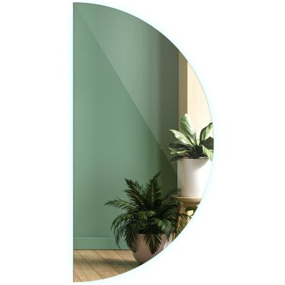 Tulup Duża Połówka Lustra LED-owego do Sypialni Łazienki - Zimna Barwa 50 cm x 100 cm Tulup Duża Połówka Lustra LED-owego do Sypialni Łazienki - Zimna Barwa 50 cm x 100 cm