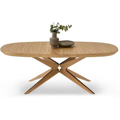 MEBEL-PARTNER DUŻY DREWNIANY STÓŁ SERANO DĄB 200/250/300 CM NA NODZE PAJĄK MEBEL-PARTNER DUŻY DREWNIANY STÓŁ SERANO DĄB 200/250/300 CM NA NODZE PAJĄK