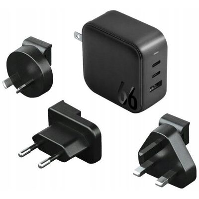 Inny producent ENERGEA ład. siec. 1xUSB+2xUSB-C PD-PPS-QC 3.0 66W 2C1A czarny/black US+EU / CHR-TL-GAN66EU Inny producent ENERGEA ład. siec. 1xUSB+2xUSB-C PD-PPS-QC 3.0 66W 2C1A czarny/black US+EU / CHR-TL-GAN66EU