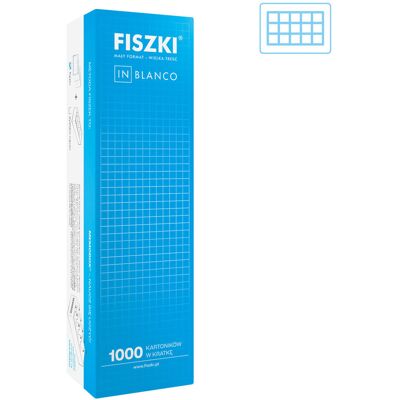 Fiszki in blanco – 1000 sztuk – kartoniki w kratkę (białe) Fiszki in blanco – 1000 sztuk – kartoniki w kratkę (białe)