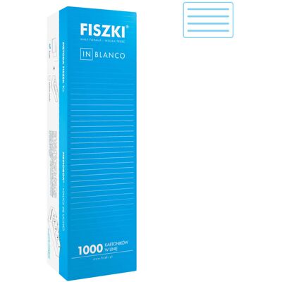 Fiszki in blanco – 1000 sztuk – kartoniki w linie (białe) Fiszki in blanco – 1000 sztuk – kartoniki w linie (białe)