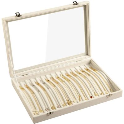 ABC Frebeauty Organizer Na Biżuterię 15 Haczyków Z Przezroczystą Pokrywą ABC Frebeauty Organizer Na Biżuterię 15 Haczyków Z Przezroczystą Pokrywą