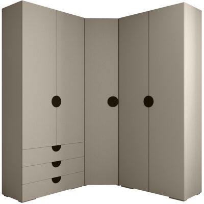 Abiks Meble Garderoba INOVA 4 Z1 biały/CZARNY 182/47 Abiks Meble Garderoba INOVA 4 Z1 biały/CZARNY 182/47