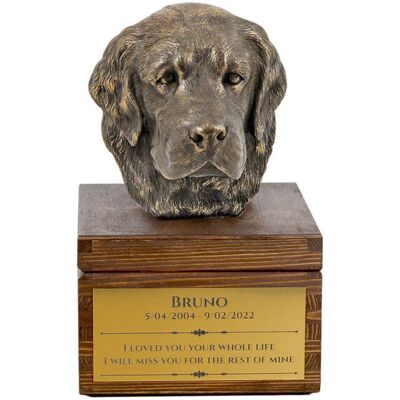 Golden Retriever – pamiątka po zwierzaku, dekoracyjne popiersie, ze statuetką, personalizowana, marka Art-Dog Golden Retriever – pamiątka po zwierzaku, dekoracyjne popiersie, ze statuetką, personalizowana, marka Art-Dog