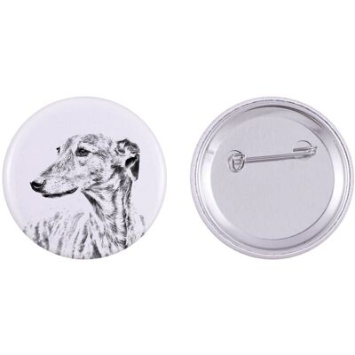 Greyhound, Chart angielski - przypinka z twoim psem, dodaj własne foto, marka Art-Dog Greyhound, Chart angielski - przypinka z twoim psem, dodaj własne foto, marka Art-Dog