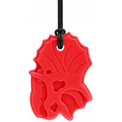 Ark Therapeutic Gryzak Logopedyczny Naszyjnik ARK TRICERATOPS Czerwony Bardzo Miękki Ark Therapeutic Gryzak Logopedyczny Naszyjnik ARK TRICERATOPS Czerwony Bardzo Miękki
