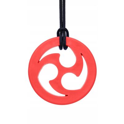 Ark Therapeutic Gryzak Terapeutyczny Wisiorek Ninja Star Czerwony Ark Therapeutic Gryzak Terapeutyczny Wisiorek Ninja Star Czerwony