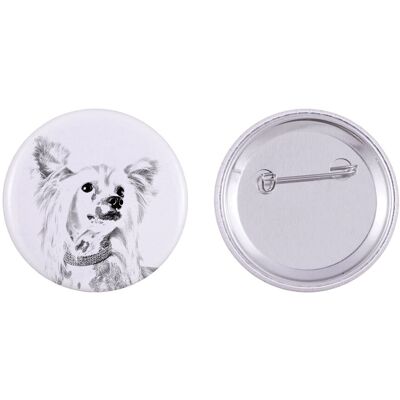 Grzywacz Chiński - przypinka z twoim psem, dodaj własne foto, marka Art-Dog Grzywacz Chiński - przypinka z twoim psem, dodaj własne foto, marka Art-Dog