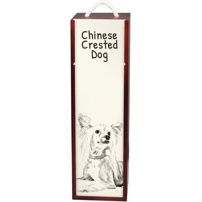Grzywacz Chiński - pudełko na wino z psem, pudełko na alkohol z grafiką, personalizowane pudełko na prezent marki Art-Dog Grzywacz Chiński - pudełko na wino z psem, pudełko na alkohol z grafiką, personalizowane pudełko na prezent marki Art-Dog
