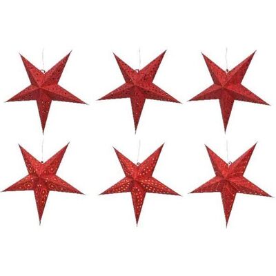 ABC Gwiazda wisząca dekoracja ledowa czerwona 60 cm ABC Gwiazda wisząca dekoracja ledowa czerwona 60 cm