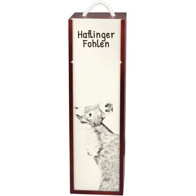 Haflinger Fohlen - pudełko na wino z koniem, pudełko na alkohol z grafiką, personalizowane pudełko na prezent marki Art-Dog Haflinger Fohlen - pudełko na wino z koniem, pudełko na alkohol z grafiką, personalizowane pudełko na prezent marki Art-Dog