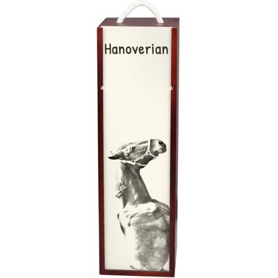 Hanowerski - pudełko na wino z koniem, pudełko na alkohol z grafiką, personalizowane pudełko na prezent marki Art-Dog Hanowerski - pudełko na wino z koniem, pudełko na alkohol z grafiką, personalizowane pudełko na prezent marki Art-Dog