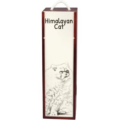 Himalajski - pudełko na wino z kotem, pudełko na alkohol z grafiką, personalizowane pudełko na prezent marki Art-Dog Himalajski - pudełko na wino z kotem, pudełko na alkohol z grafiką, personalizowane pudełko na prezent marki Art-Dog