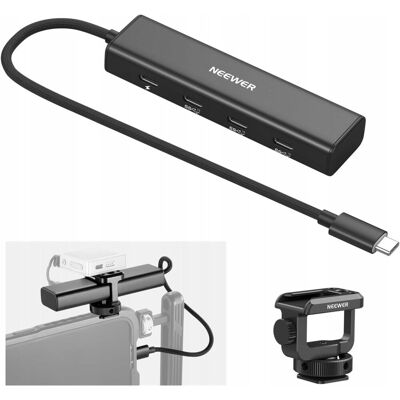 Hub 4w1 5x Usb-c 10gbps 100w Pd Stopka Sanki Iso Gwint 1/4 Neewer / Ps020e Hub 4w1 5x Usb-c 10gbps 100w Pd Stopka Sanki Iso Gwint 1/4 Neewer / Ps020e
