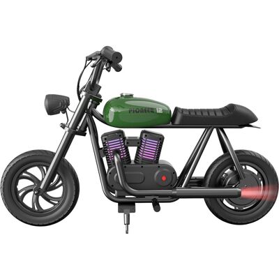 HYPER GOGO Pioneer 12 Plus elektryczny motocykl chopper dla dzieci - zielony 24V 5.2Ah 160W z oponami 12'x3', zasięg 12KM HYPER GOGO Pioneer 12 Plus elektryczny motocykl chopper dla dzieci - zielony 24V 5.2Ah 160W z oponami 12'x3', zasięg 12KM
