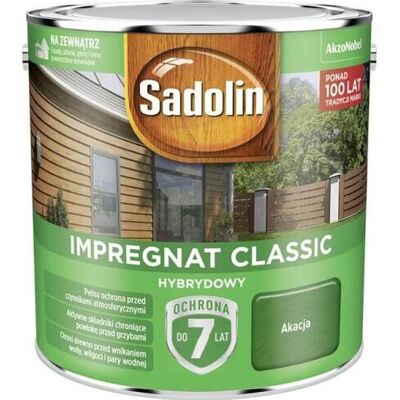 Impregnat Classic Hybrydowy Akacja 2,5L Sadolin Impregnat Classic Hybrydowy Akacja 2,5L Sadolin