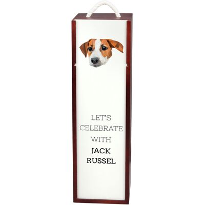 Jack Russell Terrier - geometryczne pudełko ze zdjęciem i napisem na wino marki Art-Dog Jack Russell Terrier - geometryczne pudełko ze zdjęciem i napisem na wino marki Art-Dog