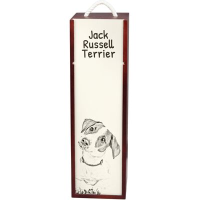 Jack Russell Terrier - pudełko na wino z psem, pudełko na alkohol z grafiką, personalizowane pudełko na prezent marki Art-Dog Jack Russell Terrier - pudełko na wino z psem, pudełko na alkohol z grafiką, personalizowane pudełko na prezent marki Art-Dog