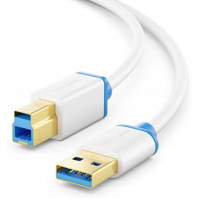 KABEL 30M USB 3.0 SUPER SPEED WTYK A B DANYCH BIALY OKRAGLY KABEL 30M USB 3.0 SUPER SPEED WTYK A B DANYCH BIALY OKRAGLY