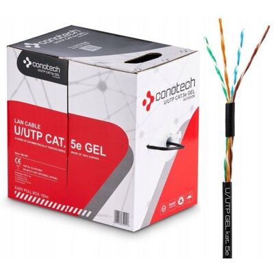 Inny producent Kabel LAN UTP Zewnętrzny Żel Skrętka Miedź CU PE 305m Żelowany do Internetu Inny producent Kabel LAN UTP Zewnętrzny Żel Skrętka Miedź CU PE 305m Żelowany do Internetu