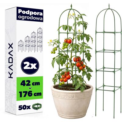 KADAX Podpora ogrodowa 4-poziomowa 176 x 32 cm zielona 2 szt. KADAX Podpora ogrodowa 4-poziomowa 176 x 32 cm zielona 2 szt.