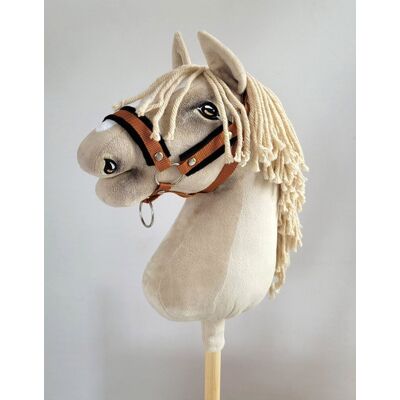 Super Kantar regulowany dla konia Hobby Horse A3 rudy z czarnym futerkiem Super Kantar regulowany dla konia Hobby Horse A3 rudy z czarnym futerkiem