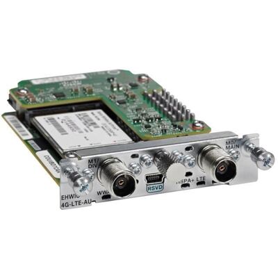 Cisco Systems Karta bezprzewodowa WAN Cisco 4G LTE - Bezprzewodowy modem komórkowy - 4G LTE - EHWIC - 100 Mbps - dla ISR G2 Cisco Systems Karta bezprzewodowa WAN Cisco 4G LTE - Bezprzewodowy modem komórkowy - 4G LTE - EHWIC - 100 Mbps - dla ISR G2