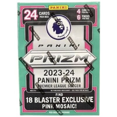 Karty Piłkarskie Panini Prizm Premier League 23/24 Blaster Box PINK MOSAIC PRIZM Oryginał Karty Piłkarskie Panini Prizm Premier League 23/24 Blaster Box PINK MOSAIC PRIZM Oryginał