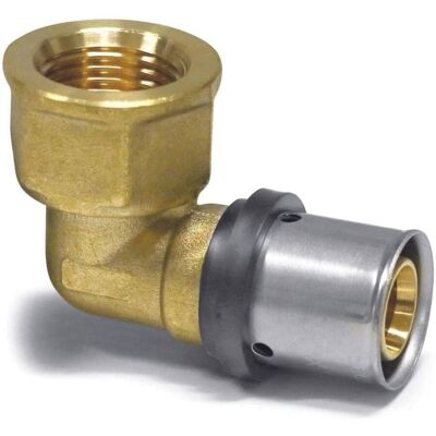 Boni-shop Kątowa złączka zaprasowywana do instalacji wodnej 26 x 3 - 3/4' IG Boni-shop Kątowa złączka zaprasowywana do instalacji wodnej 26 x 3 - 3/4' IG