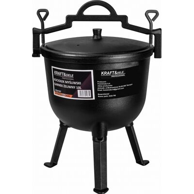 KRAFT&DELE Kociołek myśliwski / Garnek żeliwny 10L KD4187 KRAFT&DELE Kociołek myśliwski / Garnek żeliwny 10L KD4187