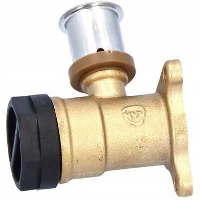 KAN-therm Kolano ścienne mosiężne z uszami GW ultraPRESS - 16 Rp1/2' L = 41 mm KAN-therm Kolano ścienne mosiężne z uszami GW ultraPRESS - 16 Rp1/2' L = 41 mm