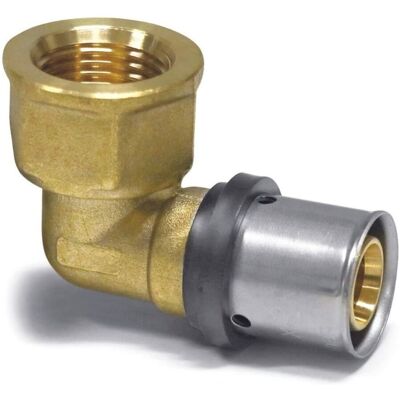 Boni-shop Kolano zaprasowywane PEX 16mm, złączka instalacyjna do wody i CO Boni-shop Kolano zaprasowywane PEX 16mm, złączka instalacyjna do wody i CO