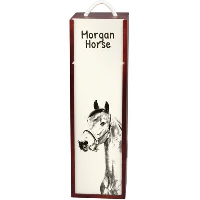 Koń rasy Morgan - pudełko na wino z koniem, pudełko na alkohol z grafiką, personalizowane pudełko na prezent marki Art-Dog Koń rasy Morgan - pudełko na wino z koniem, pudełko na alkohol z grafiką, personalizowane pudełko na prezent marki Art-Dog