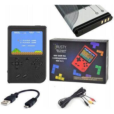 Partner Konsola Przenośna Gameboy Trusty T400 Dużo Gier Kolorowy Lcd + Kabel Tv Usb Czarna Partner Konsola Przenośna Gameboy Trusty T400 Dużo Gier Kolorowy Lcd + Kabel Tv Usb Czarna