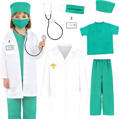 Inny producent Kostium lekarza dziecka przebranie medyka dla dzieci strój z akcesoriami Inny producent Kostium lekarza dziecka przebranie medyka dla dzieci strój z akcesoriami