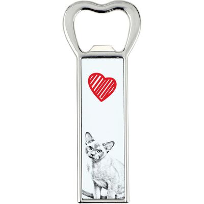 Kot burmański - otwieracz do butelek z kotem, personalizowany otwieracz na lodówkę, wyjątkowy upominek dla mężczyzny marki Art-Dog Kot burmański - otwieracz do butelek z kotem, personalizowany otwieracz na lodówkę, wyjątkowy upominek dla mężczyzny marki Art-Dog