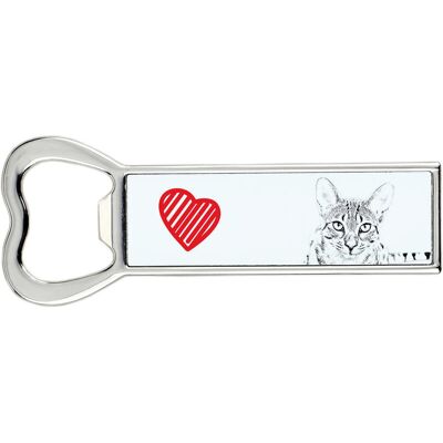 Kot egipski Mau - otwieracz do butelek z kotem, personalizowany otwieracz na lodówkę, wyjątkowy upominek dla mężczyzny marki Art-Dog Kot egipski Mau - otwieracz do butelek z kotem, personalizowany otwieracz na lodówkę, wyjątkowy upominek dla mężczyzny marki Art-Dog