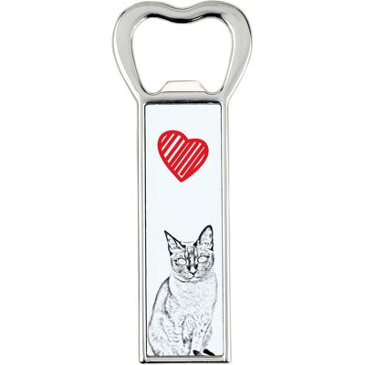 Kot tonkijski - otwieracz do butelek z kotem, personalizowany otwieracz na lodówkę, wyjątkowy upominek dla mężczyzny marki Art-Dog Kot tonkijski - otwieracz do butelek z kotem, personalizowany otwieracz na lodówkę, wyjątkowy upominek dla mężczyzny marki Art-Dog