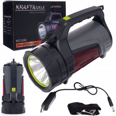 Kraft&Dele; Latarka Akumulatorowa Z Uchwytem Szperacz Led Usb Kd1242 Kraft&Dele; Latarka Akumulatorowa Z Uchwytem Szperacz Led Usb Kd1242