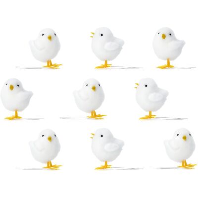 ABC Kurczaki kurczaczki wielkanocne białe 7cm 9szt ABC Kurczaki kurczaczki wielkanocne białe 7cm 9szt