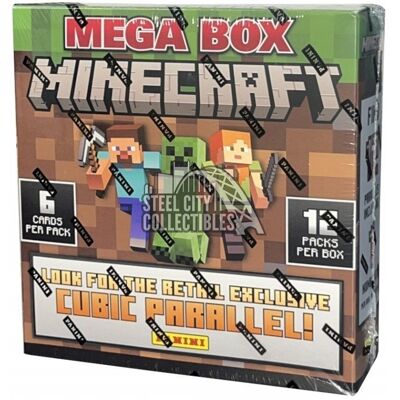 KWADRATOWY ŚWIAT I KARTY Minecraft Panini 2024 Mega Box DLA FANA KWADRATOWY ŚWIAT I KARTY Minecraft Panini 2024 Mega Box DLA FANA