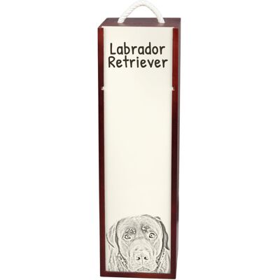 Labrador Retriever - pudełko na wino z psem, pudełko na alkohol z grafiką, personalizowane pudełko na prezent marki Art-Dog Labrador Retriever - pudełko na wino z psem, pudełko na alkohol z grafiką, personalizowane pudełko na prezent marki Art-Dog