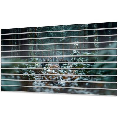 Inny producent Lamele szklane do sypialni Zimowa harmonia w leśnej głuszy 180x152 cm Inny producent Lamele szklane do sypialni Zimowa harmonia w leśnej głuszy 180x152 cm