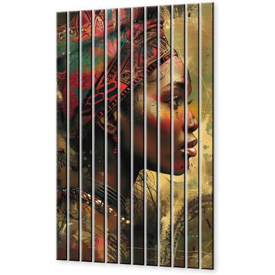Inny producent Lamele szklane na ścianę Profil kobiety afrykańskiej 134x180 cm Inny producent Lamele szklane na ścianę Profil kobiety afrykańskiej 134x180 cm