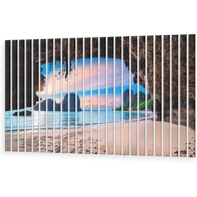Inny producent Lamele szklane na ścianę Tropikalna plaża 296x150 cm Inny producent Lamele szklane na ścianę Tropikalna plaża 296x150 cm
