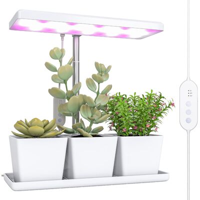 No name Lampa do wzrostu roślin LED 10W pełny spektrum +3 doniczki 31,8x13,4x35,6cm biały No name Lampa do wzrostu roślin LED 10W pełny spektrum +3 doniczki 31,8x13,4x35,6cm biały